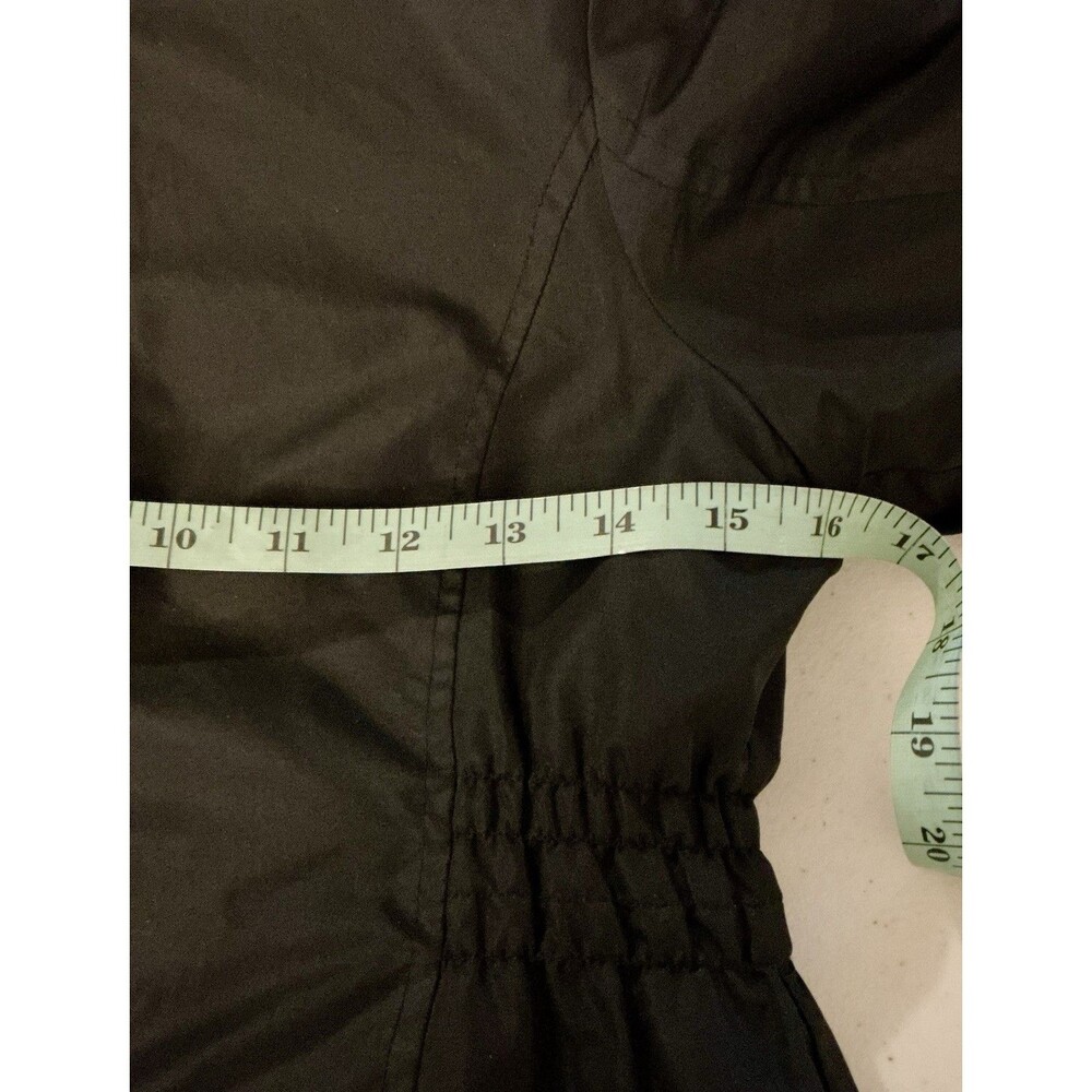 Michael Kors Girls 7/8 Black Winter Parka Coat Faux Fur Hood Gold Logo - Picture 9 of 11